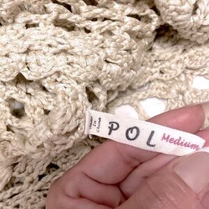 POL crotchet cover up with hoodie